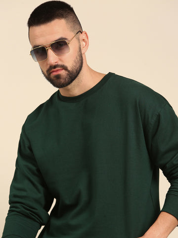 Winter Essentials: Dark Green Oversized Sweatshirt