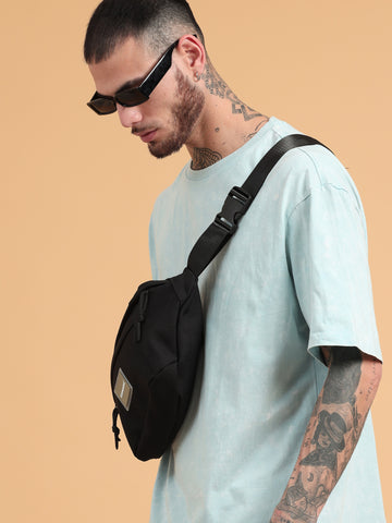 Distress: Aqua Solid Acid Wash Oversized Tshirt