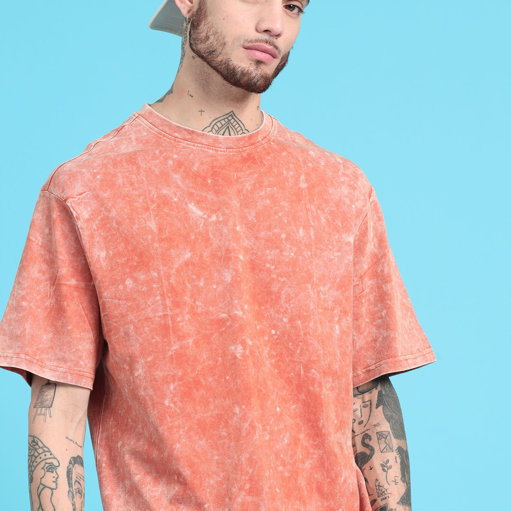 Distress: Rust Solid Acid Wash Oversized Tshirt